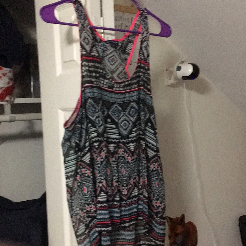 XL American Eagle racerback tank black,blue, and pink